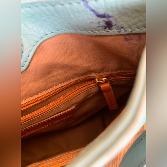 Hobo Teal Pier Leather Purse Small Crossbody Lightweight Bag Adjustable Strap - Picture 13 of 14